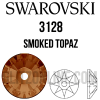 3128 Swarovski Crystal 3mm Smoke Topaz Lochrose Rhinestones 1 Dozen