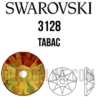 3128 Swarovski Crystal 3mm Tabac Lochrose Sew-On Rhinestones 1 Dozen
