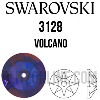3128 Swarovski Crystal 4mm Volcano Lochrose Sew-On Rhinestones 1 Dozen