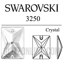 3250 Swarovski Crystal 18x13mm Rectangle Sew-on Rhinestones 1 Piece