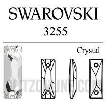3255 Swarovski Crystal 18x6mm Sew-on Baguette Rhinestones 6 Pieces