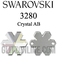 3280 Swarovski Crystal AB 20mm Snowflake Sew-On Rhinestones 1 Piece