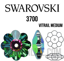 3700 Swarovski Crystal Vitrail Medium 6mm Marguerite Sew-on Rhinestones 1 Dozen