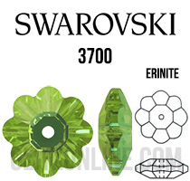 3700 Swarovski Crystal Erinite 6mm Marguerite Sew-on Rhinestones 6 Pieces