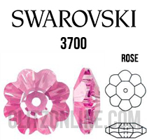 3700 Swarovski Crystal Rose Pink 6mm Marguerite Sew-on Rhinestones 1 Dozen