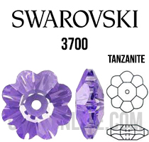 3700 Swarovski Crystal Tanzanite Purple 6mm Marguerite Sew-on Rhinestones 1 Dozen