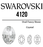 4120 Swarovski Crystal 14x10mm Oval Fancy Rhinestone 1 Piece