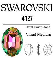 4127 Swarovski Crystal 30x22mm Vitrail Medium Oval Fancy Rhinestone 1 Piece