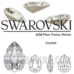 4320 Swarovski Crystal 10x7mm Pear Fancy Stone 1 Dozen