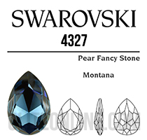 4327 Swarovski Crystal Montana Blue 30x20mm Pear Fancy Stone 1 Piece