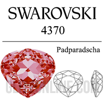4370 Swarovski Crystal Padparadscha Red 11x10mm Pear Fancy Stone 6 Pieces