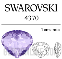 4370 Swarovski Crystal Tanzanite 11x10mm Pear Fancy Stone 6 Pieces