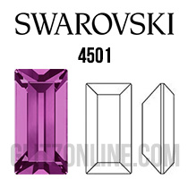 4501 Swarovski Crystal Fuchsia Pink 5x2mm Baguette Pointed Back Fancy Rhinestones 1 Dozen