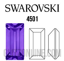 4501 Swarovski Crystal Purple Velvet 7x3mm Baguette Pointed Back Fancy Rhinestones 1 Dozen
