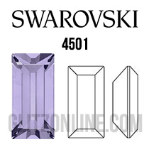 4501 Swarovski Crystal Violet Purple 7x3mm Baguette Pointed Back Fancy Rhinestones 1 Dozen