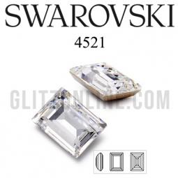 4521 Swarovski Crystal 10x8mm Rectangle Step Cut Fancy Stone 6 Pieces