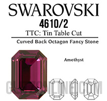 4610/2 TTC Swarovski Crystal Amethyst 6x4mm Rectangle Octagon Fancy Rhinestones Factory Pack 360 pc