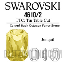 4610/2 TTC Swarovski Crystal Jonquil 6x4mm Rectangle Octagon Fancy Rhinestones Factory Pack 360 pc