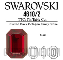 4610/2 Swarovski Crystal Siam 6x4mm Rectangle Octagon Fancy Stones Factory Pack 360pc
