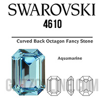 4610 Swarovski Crystal Aquamarine 18x13mm Rectangle Octagon Fancy Rhinestones 1 Piece