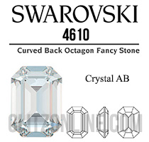 4610 Swarovski Crystal AB 14x10mm Rectangle Octagon Fancy Rhinestones 1 Piece