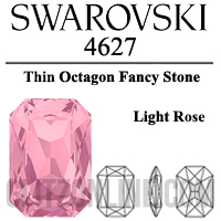 4627 Swarovski Crystal Light Rose Pink 27x18.5mm Octagon Fancy Stone 1 Piece