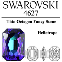 4627 Swarovski Crystal Heliotrope 27x18.5mm Octagon Fancy Stone 1 Piece