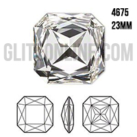 4675 Swarovski Crystal 23mm Square Octagon Fancy Rhinestone
