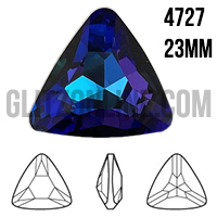 4727 Swarovski Crystal Heliotrope 23mm Triangle Fancy Rhinestone