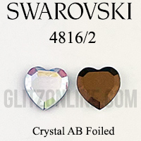 4816/2 Swarovski Crystal AB 10mm Heart Shaped Fancy Rhinestones 1 Piece