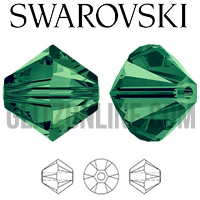 5328 Swarovski Crystal Emerald Bicone 4mm Beads 1 Dozen