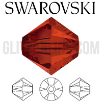 5328 Swarovski Crystal Indian Red Bicone 4mm Beads 6 Dozen