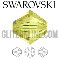 5301 Swarovski Crystal Jonquil Bicone 4mm Beads 1 Dozen