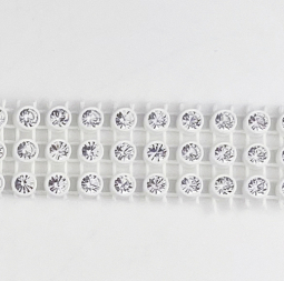 Swarovski Crystal Triple-Row Rhinestones 12ss In White Plastic Banding