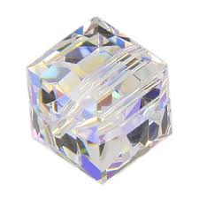 5601 Swarovski Crystal AB Cube Beads by the Dozen