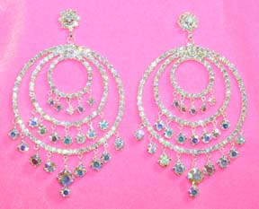 7422 Rhinestone Earrings Crystal AB (OUT OF STOCK)
