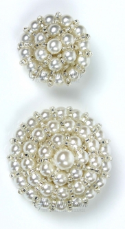 7337 Pearl/Crystal Cluster Button