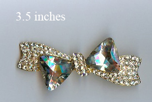 7355 Crystal Gold Rhinestone Pin
