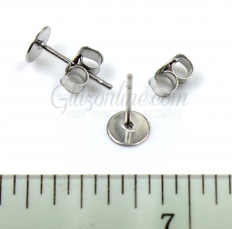 9089 Earring Studs Rhodium Plated Jewelry Components