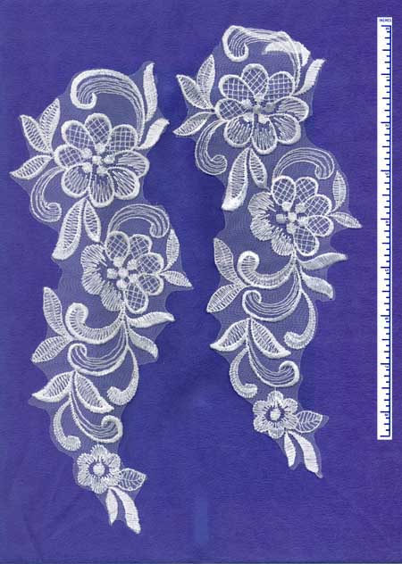 5000-Lace applique Pairs 10x4