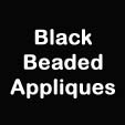 black beaded appliques