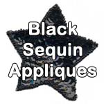 black sequin appliques
