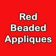 red beaded appliques