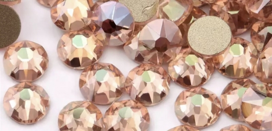 50 Acrylic Triangle Diamante Crystal Rhinestone Champagne Stones