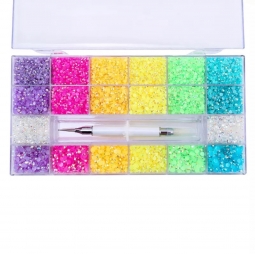 24,000 Piece Neon Jelly Rhinestone Kit w/Bling Tool