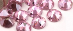 2088 Glitzstone 16 Facet Crystal Light Rose Shimmer Pink Flatback Rhinestones