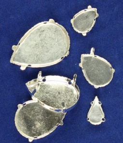 Pear (teardrop) Shaped Claw Sew On Jewelry Setting