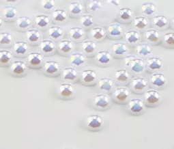 White AB Flatback Pearls - 4mm 100 Pieces