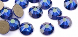 2088 Glitzstone 16 Facet Crystal Sapphire Shimmer Blue Flatback Rhinestones