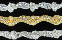 1003 Crystal, Gold or AB Rhinestone trim